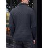 Men's Lapel Business Knitted Sweater Fashion Elastic Pullover Bottom Sweater