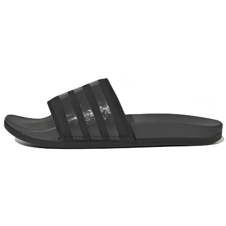 New Adidas Adilette Comfort Slides Core Black Grey Women's GX4303