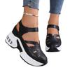 Wedge Heel Sandals Summer Bag Head Air Cushion Thick Sole Heightening Velcro Hollow Sandals Large Size