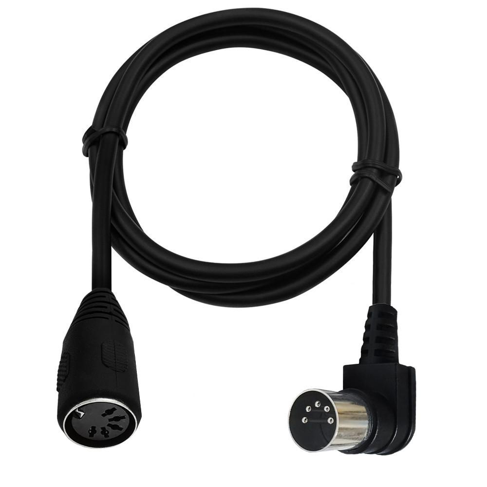 90 Degree Bend MIDI DIN Extension Cable MIDI 5Pin Din Male to Female Bus Keyboard Synthesizer Organ Electric Piano 0.5/1.5/3m