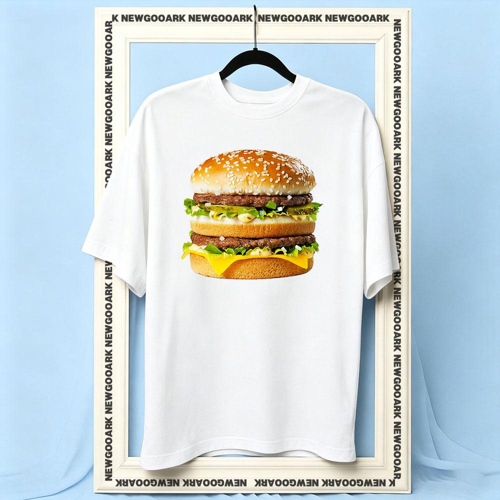 Burger Shirt Women Unisex Summer Cotton Graphic T Shirts Adult Streetwear Camisetas Shortsleev Breathable Oneck Trending