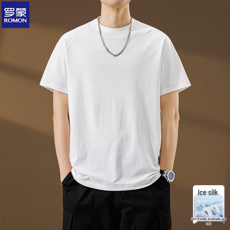 Romon Men's Ice Silk Short Sleeve T-Shirt