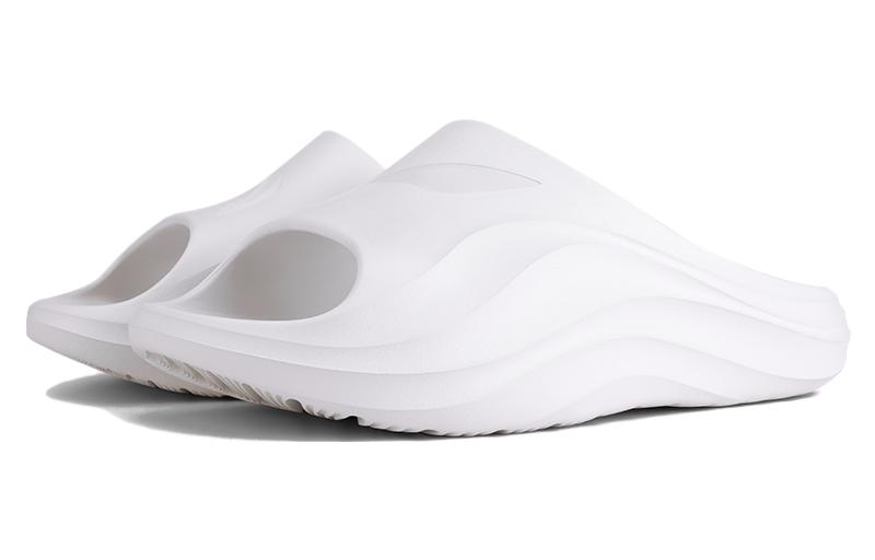Li Ning Slip Resistant Abrasion Resistant EVA Quiet Slide Slippers Unisex White LNXU931-2
