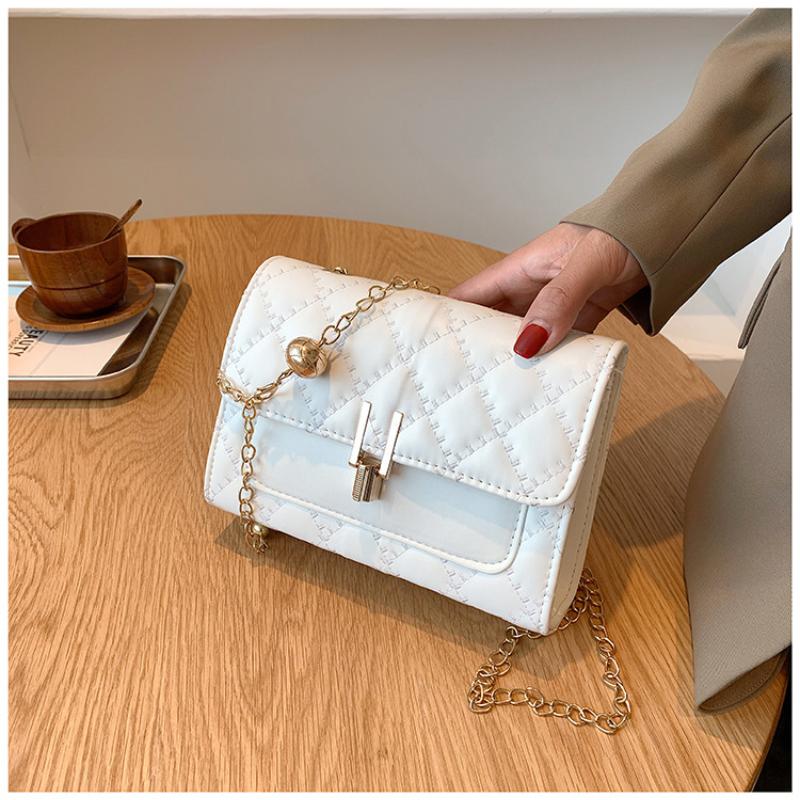 Vintage Kette Handtasche 2023 Mode Eine Schulter Messenger Handtasche Einfache Kleine Quadratische Tasche Trend