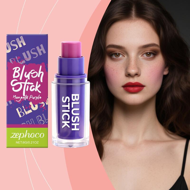 Multi-Use Cream Blush Stick For Eyes Lips & Cheek Nourishes & Moisturizes Long-Wearing Blendable