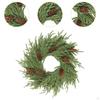 Christmas Wreath Winter Garland Xmas Centerpiece,Festival Gift,Artificial Greenery Wreath, Front