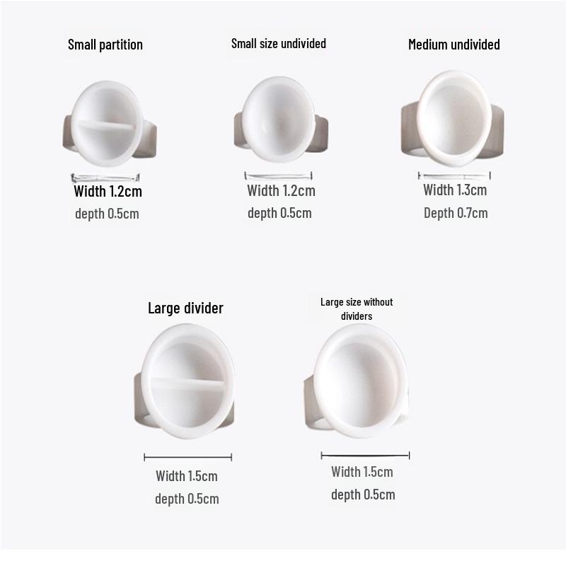 Eyelash Glue and Tattoo Ink Ring Cups - 100 High-Quality Disposable Tools