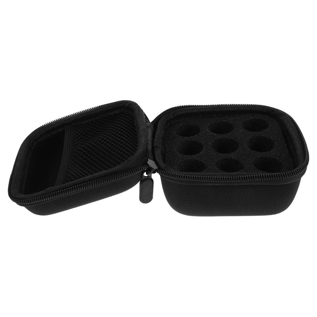 9-Slot Organizer For 10ml Vials Bottles Hard Shell Zipper Storage Bag For Insulin Storage Case Travel Box With Foam Insert
