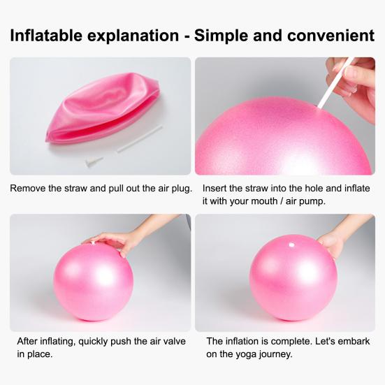 Mini Pelota de Pilates de 25 cm Yoga Entrenamiento del Core Fisioterapia Pelota de Ejercicio Pequeña Anti Estallido Antideslizante Pelota de Fitness Entrenamiento de Gimnasio en Casa Equipo de Pilates