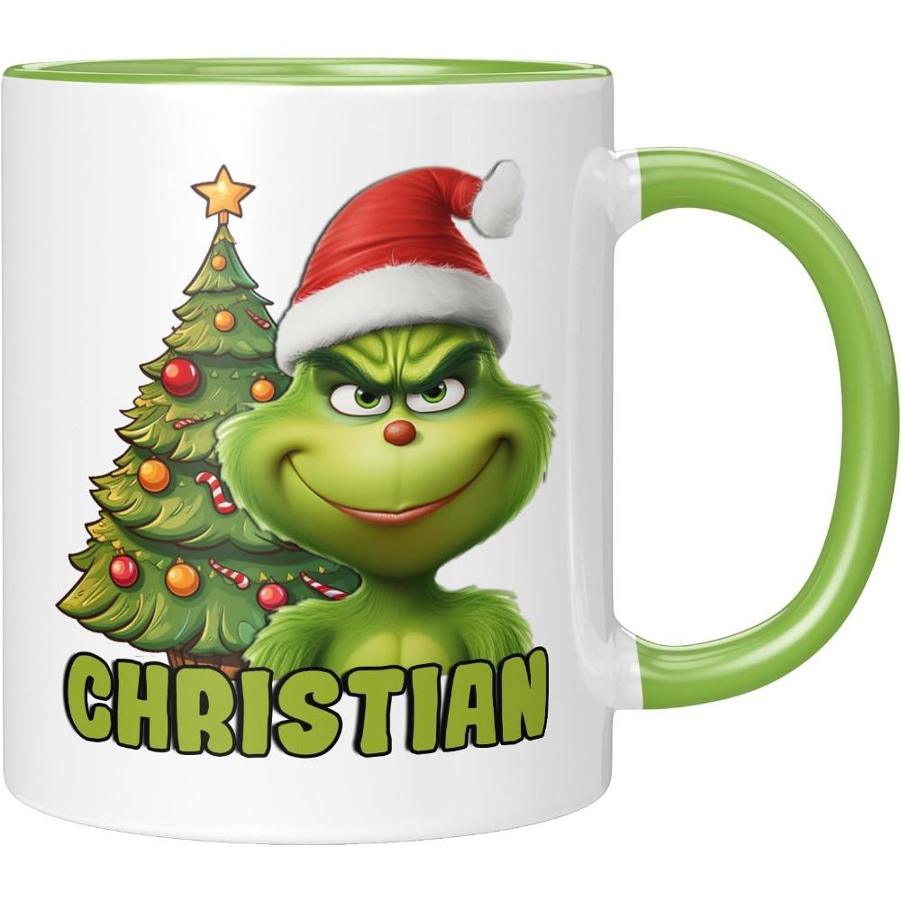 Grinch Green Hair Monster Ceramic Coffee Mark Cup Tea Cup Christmas 301-400ml