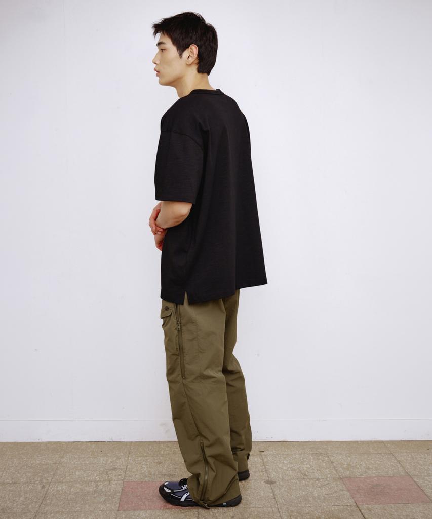 Kallapataleu Cn Wide Ankle Zipped Cargo Pants - Khaki