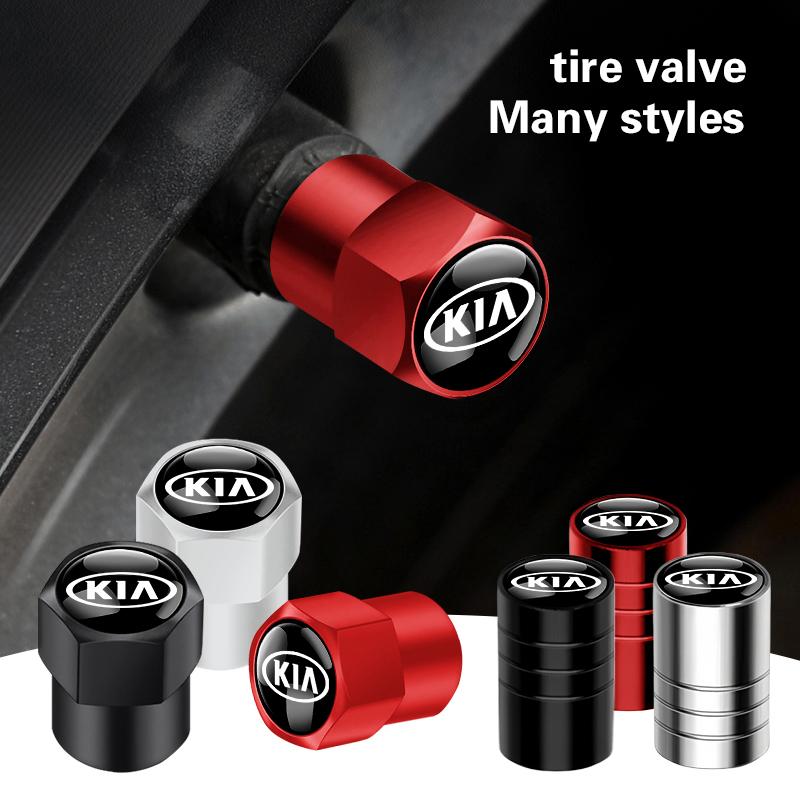4pcs Car Tire Valve Caps Anti Rust Dustproof Covers For KIA Sportage Seltos Sorento K3 K4 Soul Carnival EV6 EV9 Carnival K5 EV5
