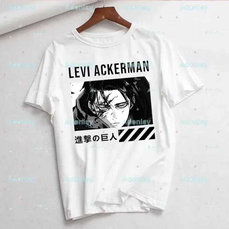 2025 New Summer Men Woman Print Harajuku Summer Anime Attack On Titan Tshirts Casual Round Neck Short Slee Top Tee Shirt Drop