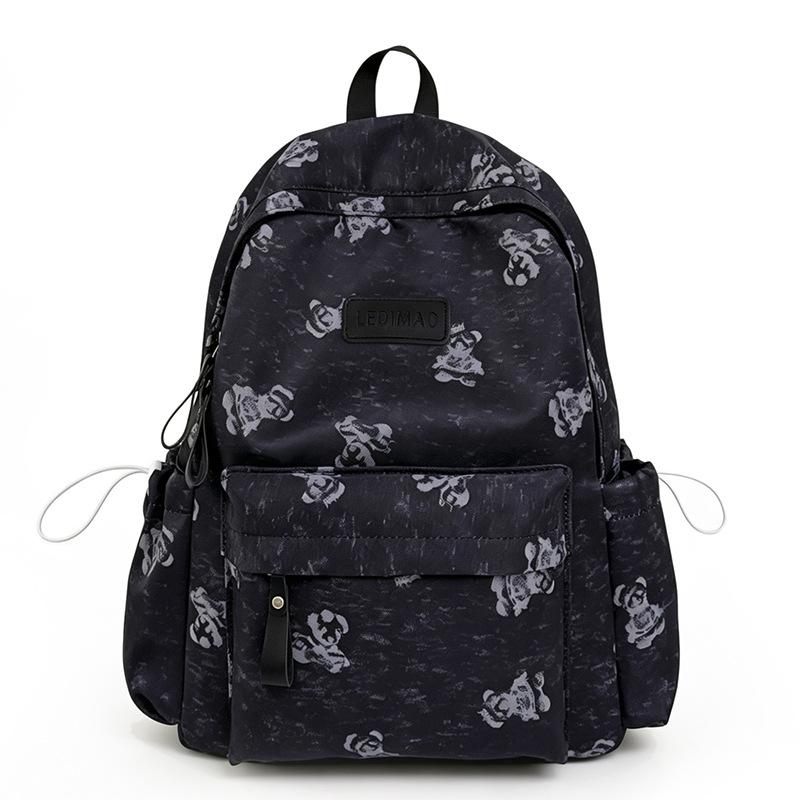 Schoolbag Korean Version of Large Capacity Nylon Student Backpack Cartoon Cute Junior High School High School College Student Japanese Casual Backpack