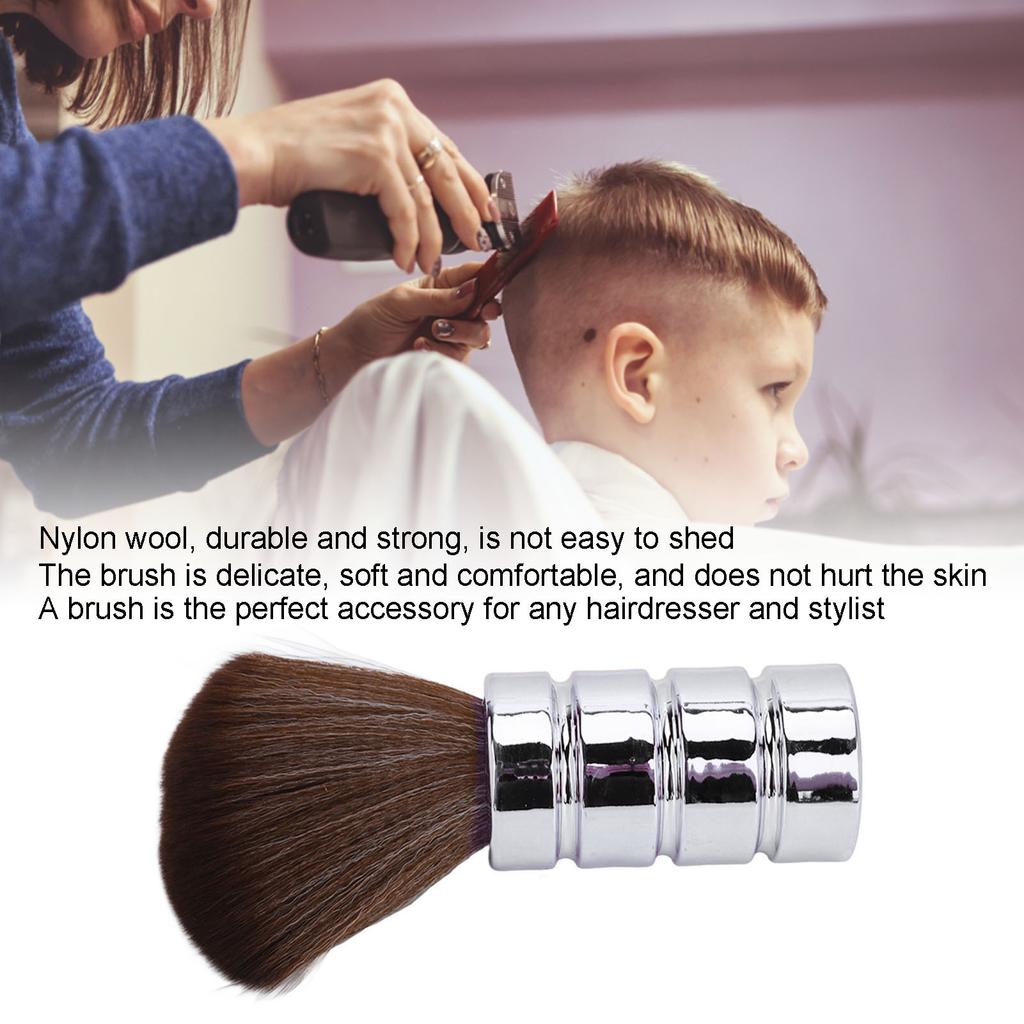 Barber Neck Duster Brush Soft Gentle Electroplating Process Professional Neck Cleaning Brush