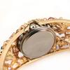 Rundes Zifferblatt Damen Armbanduhr Strass Armband Quarz Uhr Armbanduhr Hofstil