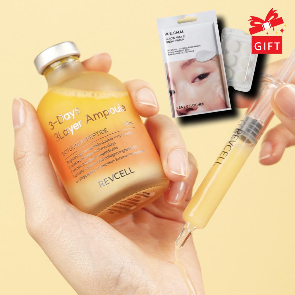 

[Revcell] Three-Days 3-Layer Ampoule 55ml Free Gift - Vita C Patch