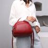 Women's leather medium mother bag fashion first layer cowhide handbag simple casual shoulder messenger bag soft leather bag