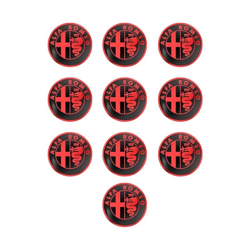 Car Stickers For Alfa Romeo 11mm 14mm Car Logo Remote Key Emblem Sticker Decoration Accessories For Alfa Romeo Giulia Stelvio Mi