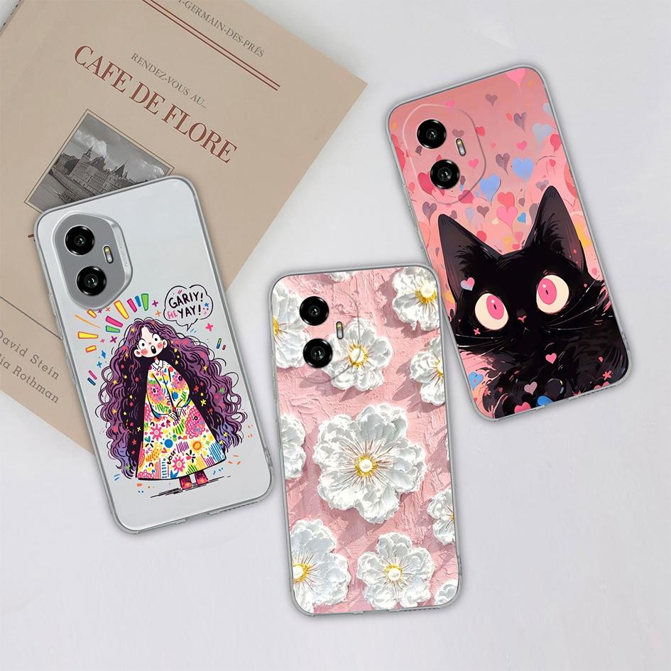 Silicone Soft TPU For Huawei Honor 300 Pro 70 200 Lite X5B Plus X6 X6B X6S X8 Back Cover Fashion Pink Bow Tie Pattern Transparent Anti Slip For Huawei