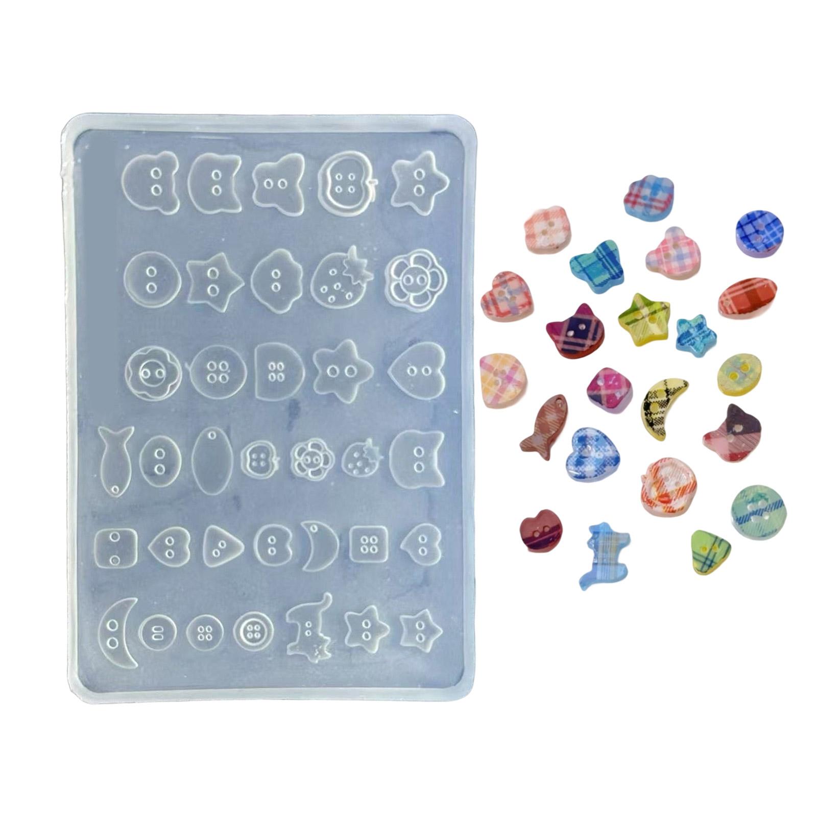 

Reusable Silicone Nail Charm Mould With Adorable Button Shapes for Professional Home Manicure Crafting