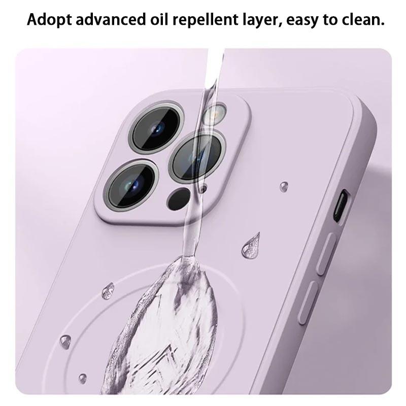 Original Liquid Silicone Magnetic Case For iPhone 16 Pro Max 15 14 13 12 Mini 15 Plus 11 For Magsafe Wireless Charge Soft Cover