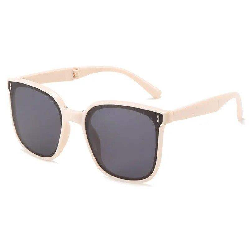 Fashion Classic Portable Foldable Sunglasses UV400 Summer Vintage Retro  Eyewear Women Lady Riding Eyeglasses Sun Shade