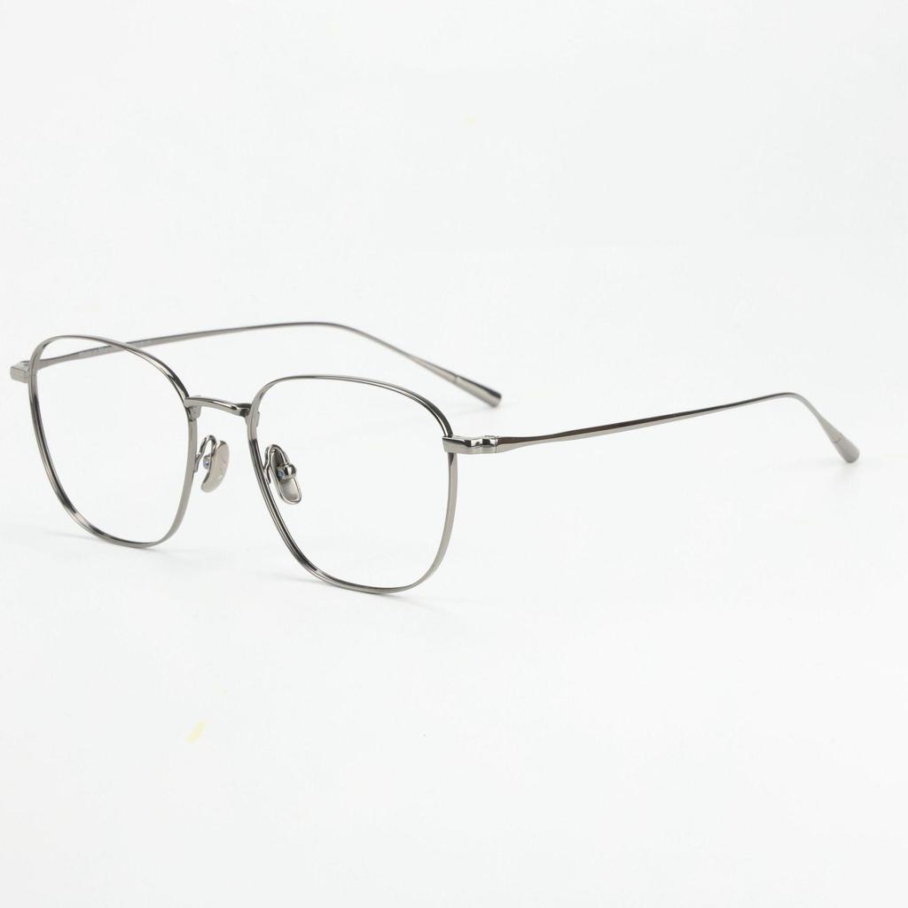 Pure Titanium Myopia Eyeglass Frames, Thin Metal Rim, Fashionable & Prescription-Compatible