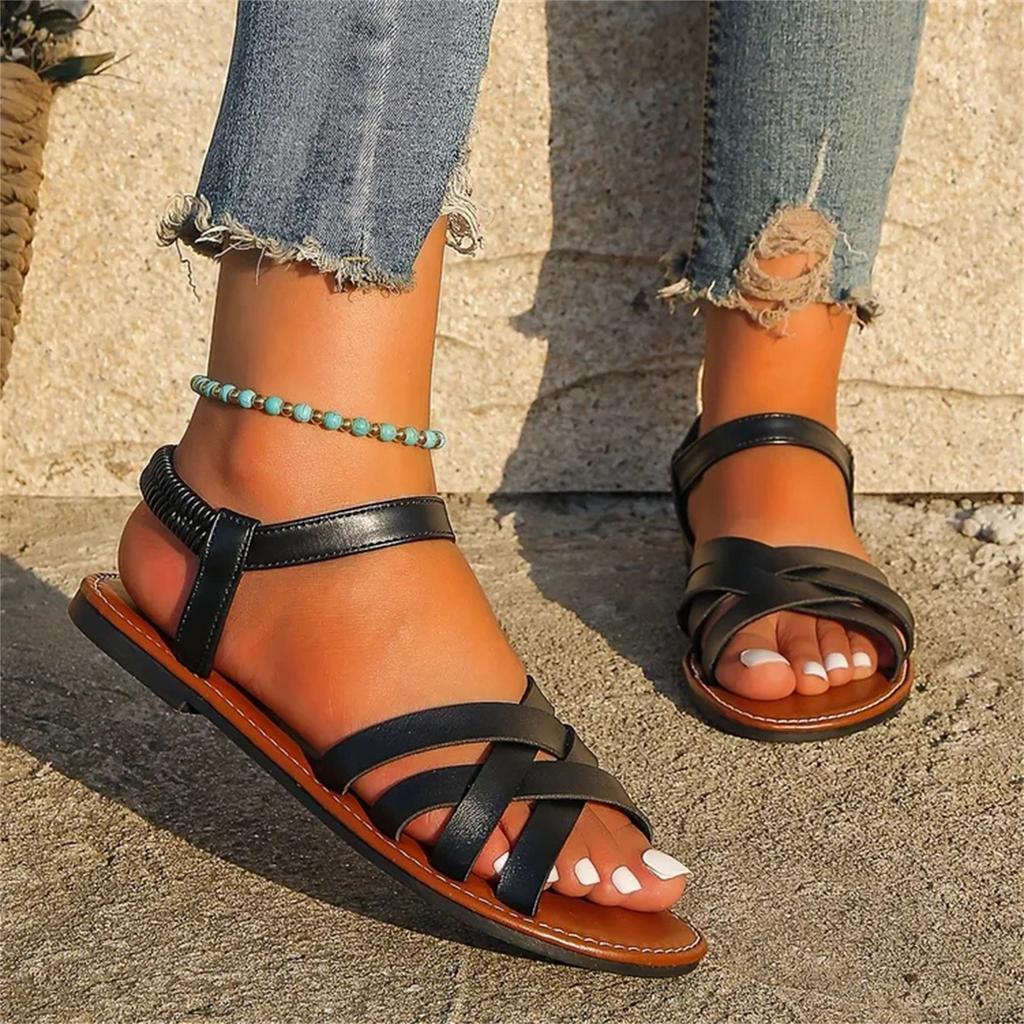 Modische Damen Sandalen Flacher Boden Modische Schuhe Atmungsaktiv Leicht Nicht Damen Flip Flops