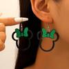 2026 multi-color bow Mickey hollow acrylic earrings cute sweet cartoon character earrings women's gift