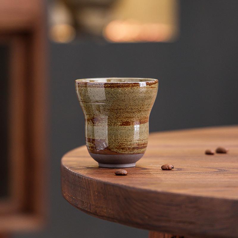 Retro Ceramic Coffee Cup Latte Latte Cup High Value Creative Water Cup Japanese Kung Fu Teacup