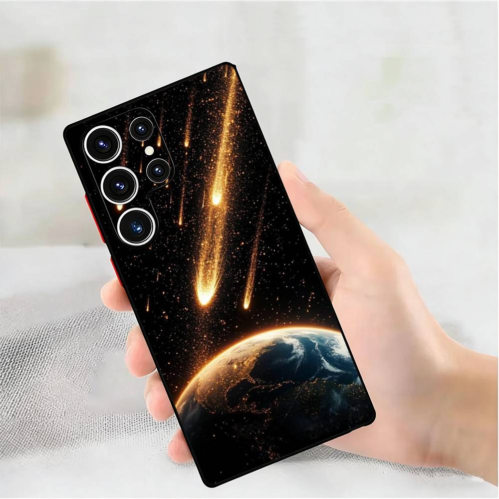 

Stunning meteor shower Silicone Case For Samsung Galaxy S 25,24,23,22,21,20 Plus Ultra 5G Lite Shockproof Cover Samsung S20ULTRA5G