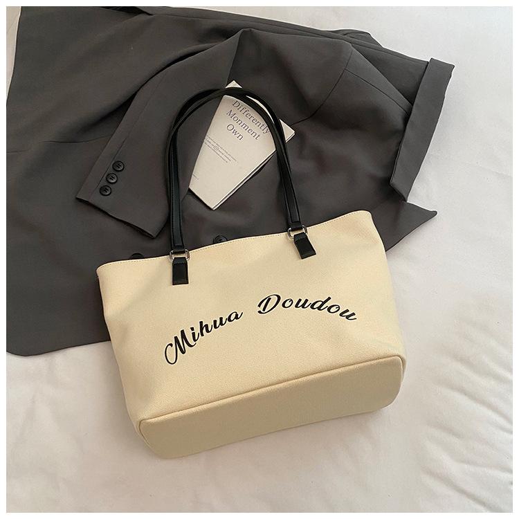 

Japanese Harajuku Shopping Bag 2025 Summer New Versatile Canvas Bag Shoulder Bag Female Printed Student Commuter Bag