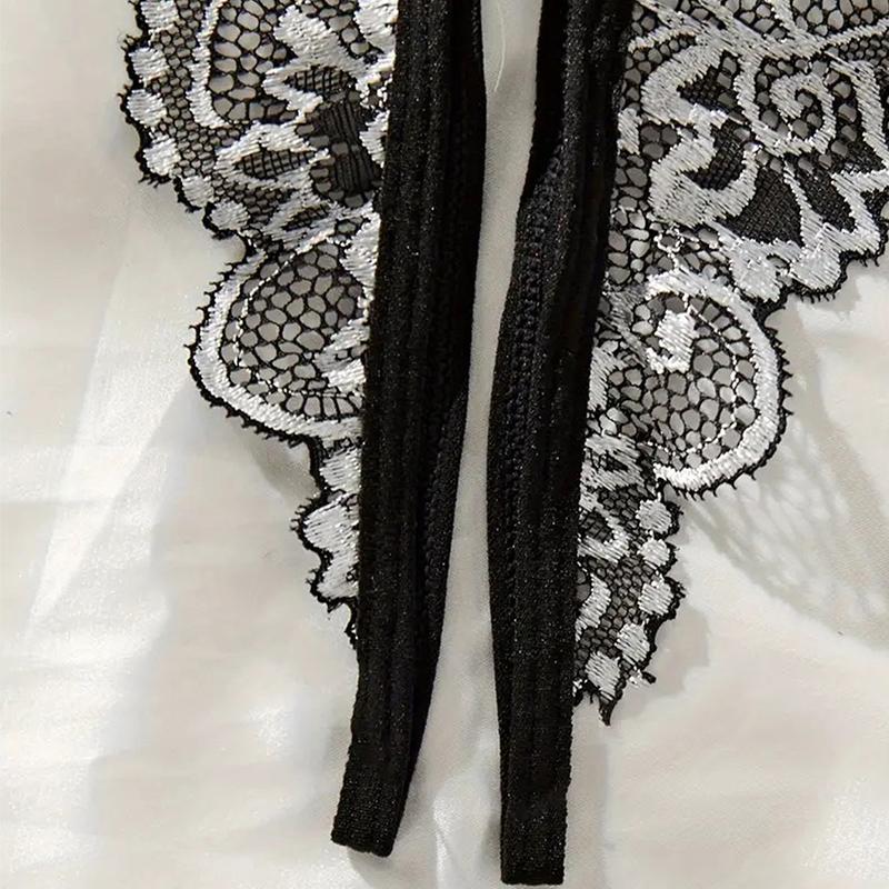 Black Hot Crotchless Sexy Women Lace Lingerie Temptation Transparent Push Up Sex Bras Porn Open Bra Underwear Set Erotic Costume