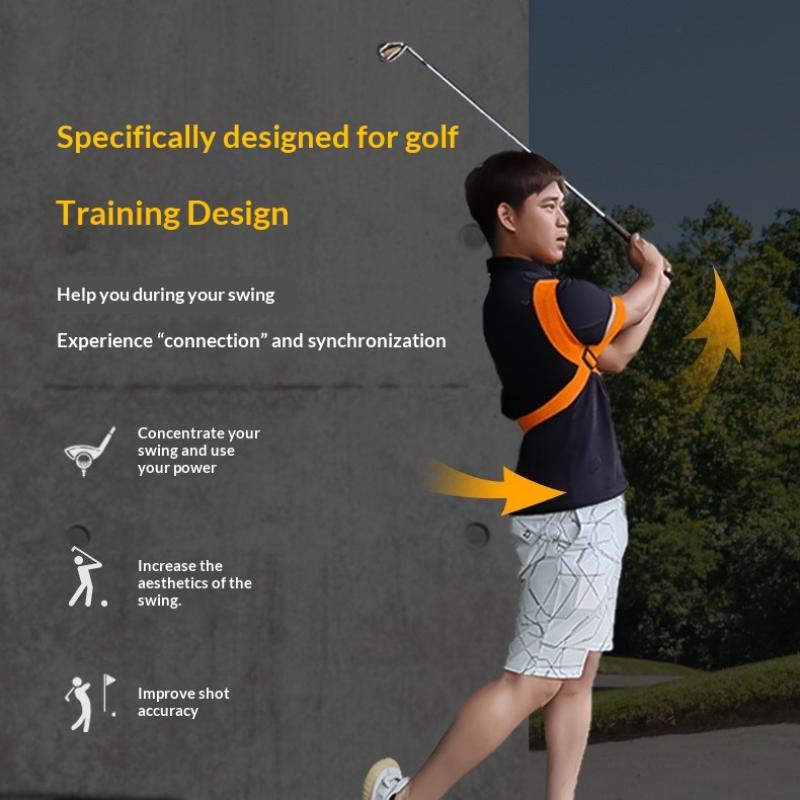Ausilio per l'allenamento dello swing da golf Allenatore dello swing da golf Cinturino per lo swing da golf per uomini donne adolescenti Forniture per la pratica della correzione della postura del golf