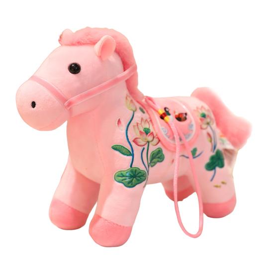 Cute Mini Horse Pendant Keychain Good Luck Horse Ornament Simulation Stuffed Animal Chinese Zodiac Horse Gift