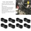 10PCS 6AN Hose Separator Clamp Aluminum Alloy Fuel Line Separator for 3/8 Fuel Oil Brake Lines Water Pipe Fitting Connector