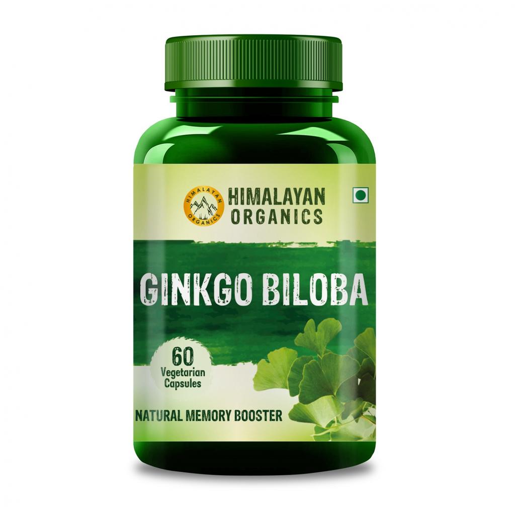 Ginkgo biloba (60 capsule, 500 mg), Ginkgo Biloba, prodotti organici himalayani