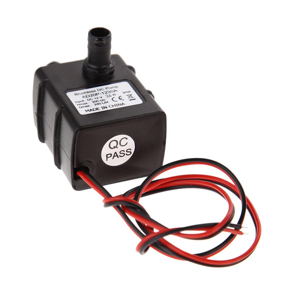 Ultra-quiet Submersible Water Pump DC 12V 3M 240L/H Threaded Water Pump Multifunction Performance Portable for Mini Fountain