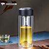 WANXIANG Portable Double-Wall Glass Tea Bottle