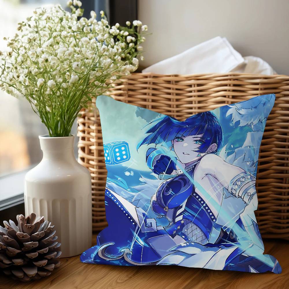 Y-Yelan Anime Game Pillow Anime Pillow Sofa Bed Head Pillow Cover Cushion Cover 45x45 Cm Fashion