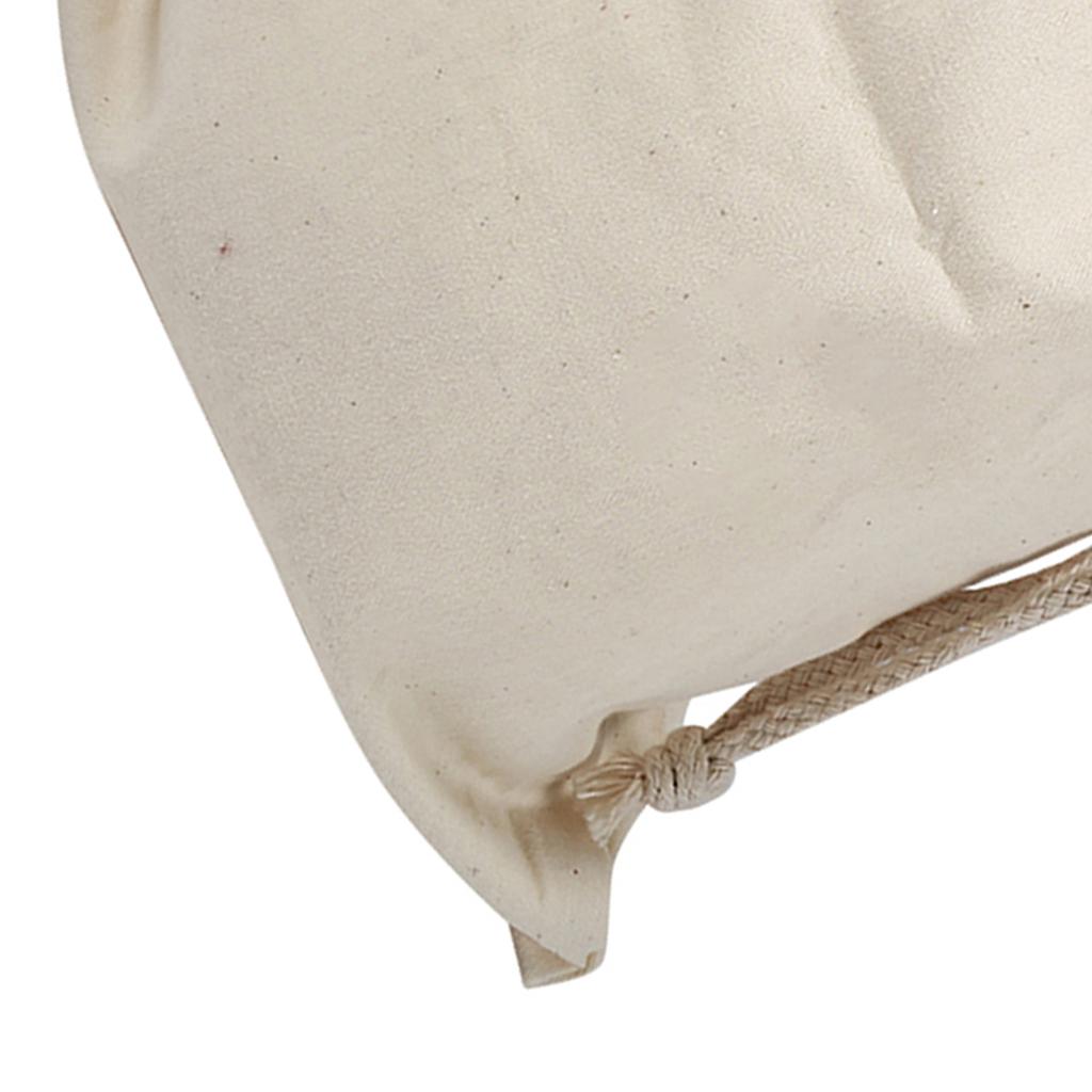 Household Plain Cotton Drawstring Storage Laundry Sack Stuff Bag for Travel Home Use 22 * 28CM