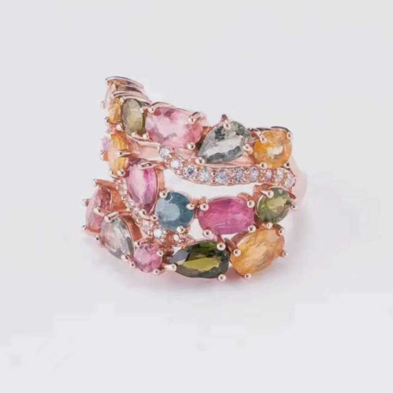 Sace Gems Klasikinio vario lydinio cirkonio žiedo apyrankės papuošalų rinkiniai Vestuvių dovanos