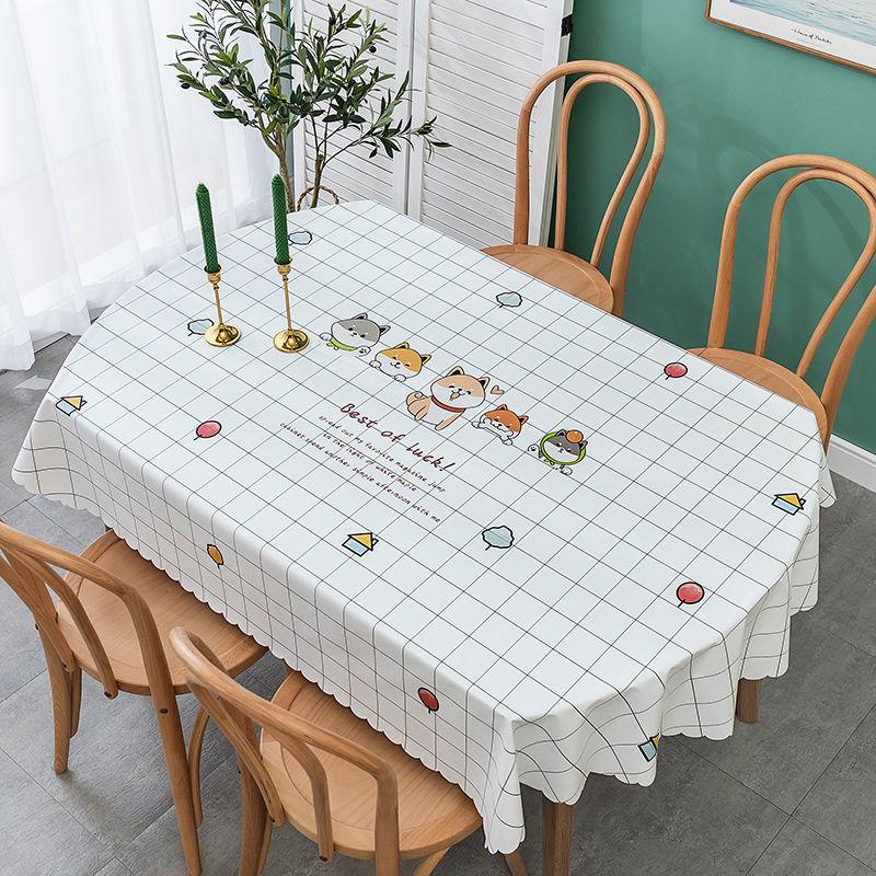 Waterproof Cartoon Tablecloth PVC Oil-proof Kitchen Dining Table Covers Dust-proof Tafelkleed Household Anti-scald Banquet Obrus 60x120cm