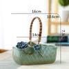 Rattan Hand Blumenkorb Vase Sukkulenten Pflanztöpfe Blumentopf Steinzeug Korb Garten Hof Dekorative Accessoires Vasen Töpfe