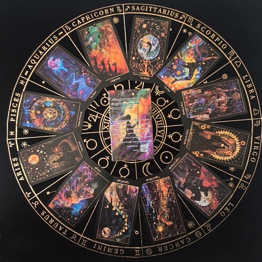 10.3*6cm Cosmic Garden Tarot Deck 78 Unique Tarot Cards