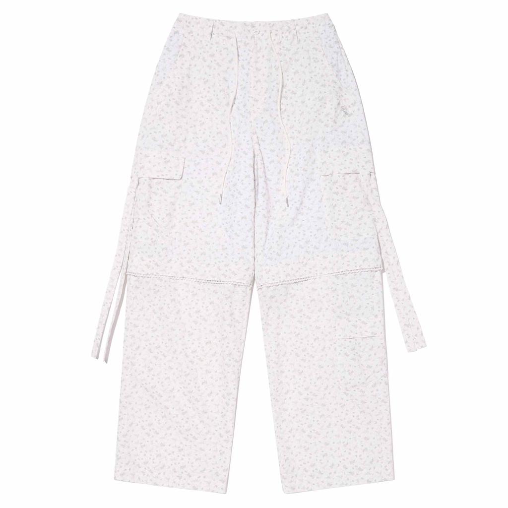 KIRSH Ribbon Detail Two-Way Nylon Pants [White]