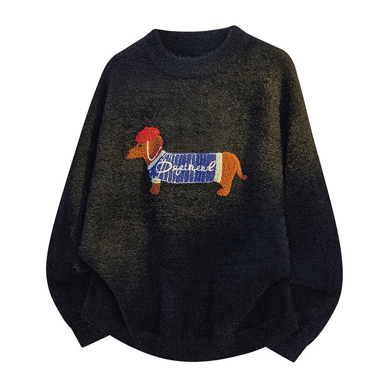 New Sweater Casual Sweater for Men Autumn and Winter Dachshund Sweater