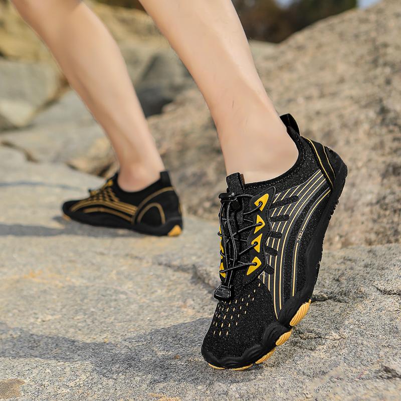 Schnelltrocknende Wasserschuhe für Damen Herren Leicht Atmungsaktive Aqua-Sneaker Rutschfeste Strand-Watschuhe zum Kajakfahren Surfen Tauchen