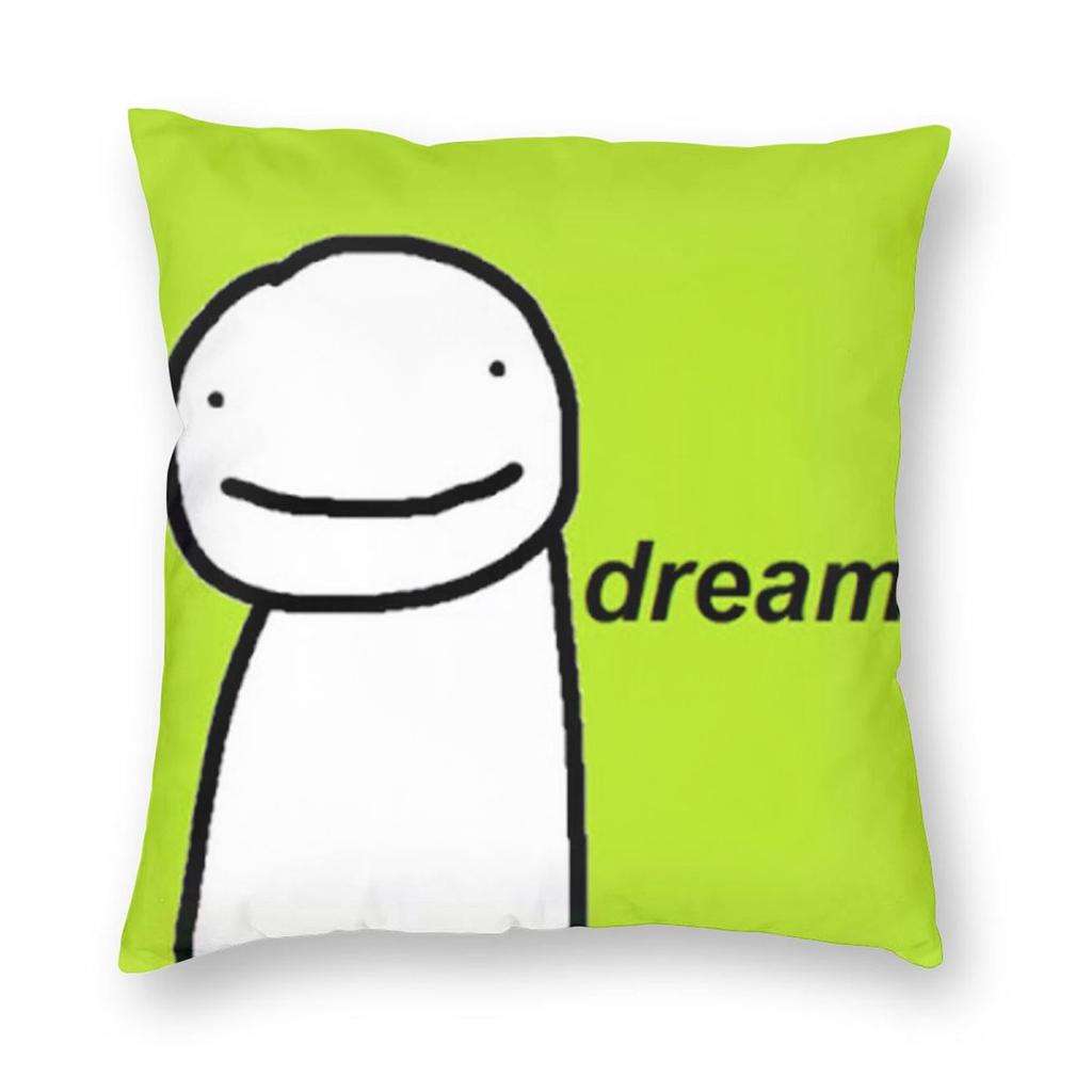 Dream SMP Square Pillowcase Polyester Linen Velvet Creative Zip Decorative Sofa Cushion Cover 45x45